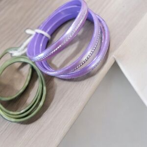Purple and green Wedding Bracelets